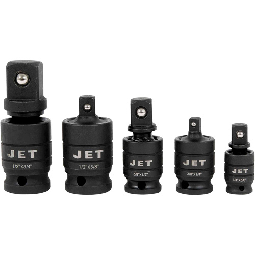 JET 610902 Jeu de 5 adaptateurs de joints &agrave; cardan &agrave; impact, &agrave; verrouillage sans goupille