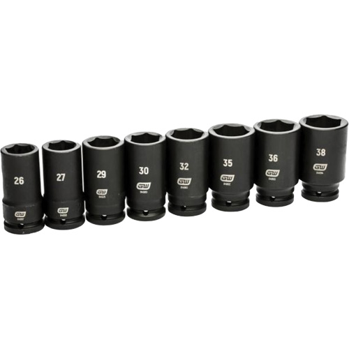 Gearwrench 84032 6 Point SAE Socket Set, 8 Pcs, Impact, 3/4" Drive Size, Deep