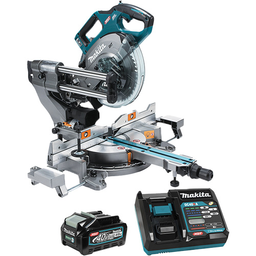Makita LS002GM102 Scie &agrave; onglets &agrave; double biseau sans balais XGT avec AWS