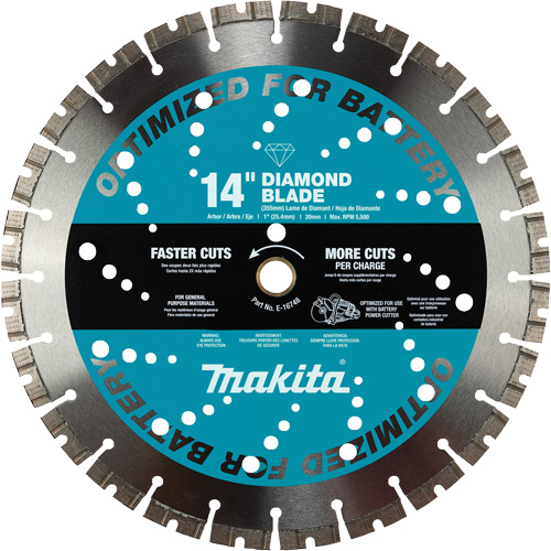 Makita E-16748 Lame diamant&eacute;e &agrave; trait fin polyvalente, 14", Pour Brique/B&eacute;ton/Gr&egrave;s