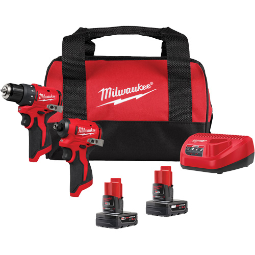 Milwaukee 3494-22 Ensemble deux outils sous-compacte sans balai M12, Lithium-ion, 12 V