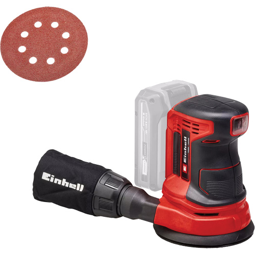 Einhell 4462012 Cordless Random Orbit Sander (Tool Only), 5" Sand Paper, 18 V, 14000 - 22000 OPM