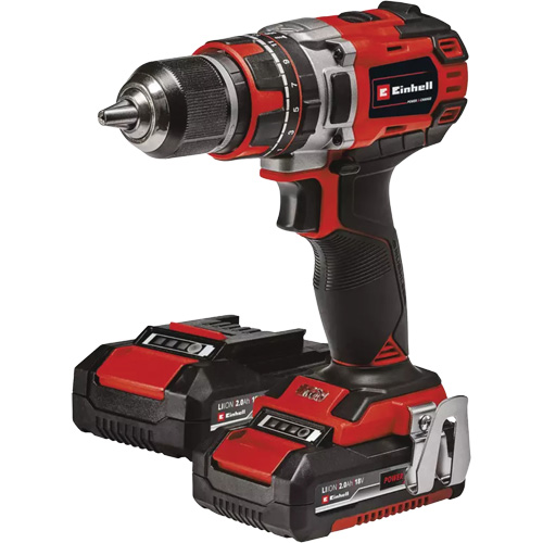 Einhell 4514360 Professional Cordless Hammer Drill/Driver Kit, 1/2" Chuck, 18 V