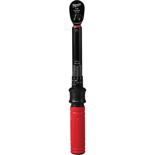 Milwaukee 48-22-9200 Torque Wrench, Click, 1/4" Square Drive, 4.5 - 22.6 N.m/40 - 200 in-lbs