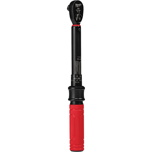 Milwaukee 48-22-9201 Cl&eacute; dynamom&eacute;trique, &agrave; cliquer, Entraînement 3/8" carr&eacute;, 5,6 - 28,2 Nm/50 - 250 lb-po