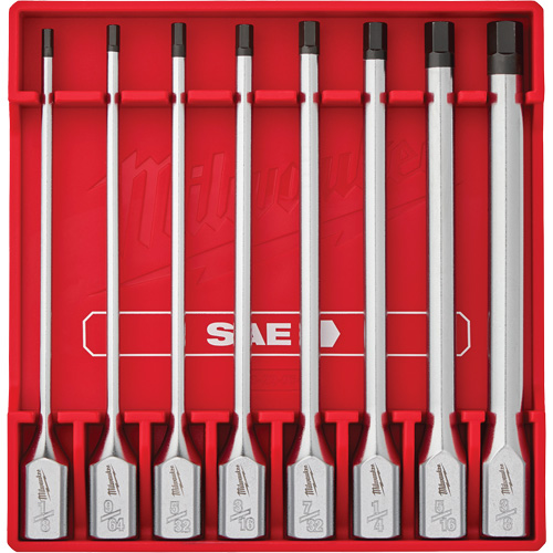 Milwaukee 48-22-9546 Long SAE Bit Socket Set, Hex, 3/8" Drive, 8 Pcs