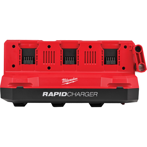 Milwaukee 48-59-1817 Chargeur rapide M18 &agrave; six baies en guirlande avec compatibilit&eacute; PACKOUT, 18 V, Lithium-ion