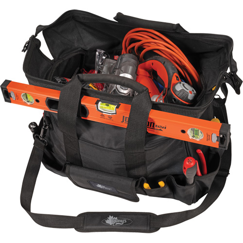 Kuny's 55564 Sac &agrave; outils Phantom 18" pour entrepreneur, Polyester balistique, 25 pochettes, Noir