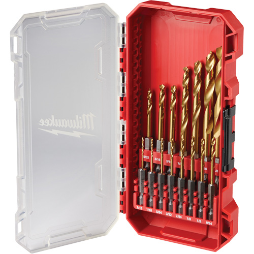 Milwaukee 48-89-4670CAN SHOCKWAVE Impact-Duty Drill Bit  Set, 15 Pieces, Titanium