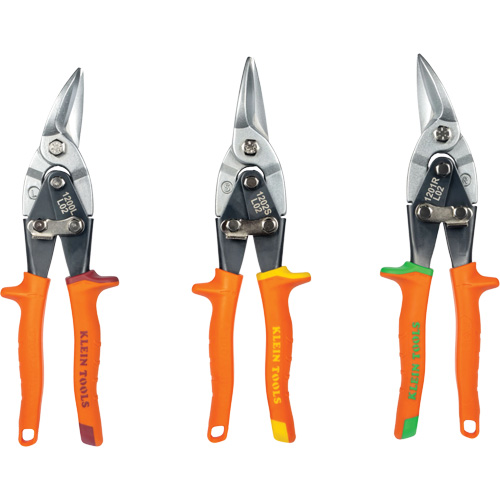 Klein Tools 120AVSKIT Jeu de cisailles aviation gauche, droite et droite-ligne