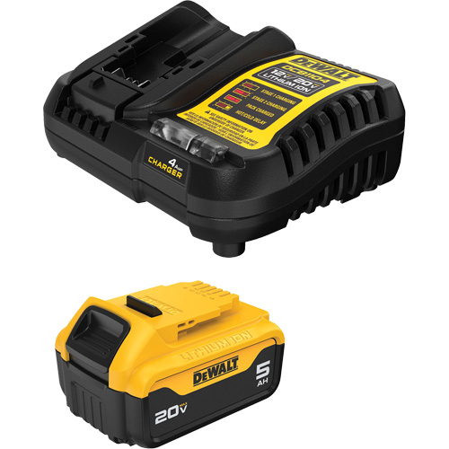 DEWALT DCB205C MAX* Battery & Charger Kit, Lithium-Ion, 20 V, 5 Ah