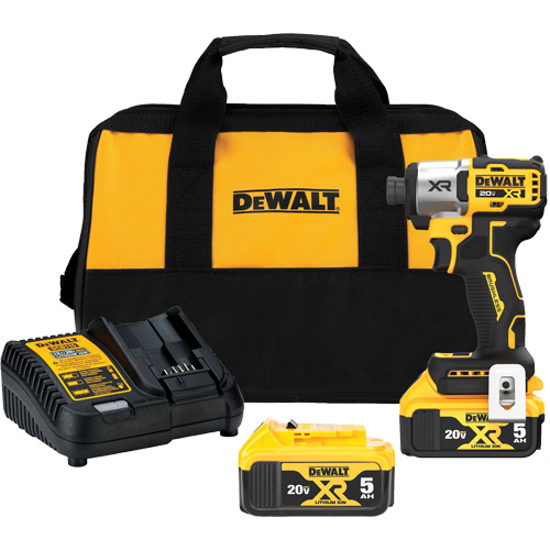 DEWALT DCF845P2 Ensemble de tournevis &agrave; chocs MAX* XR &agrave; trois vitesses, 1/4", 1825 lb-po Couple max., 20 V, Lithium-ion