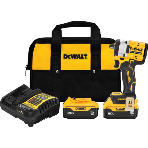 DEWALT DCF921P2 Ensemble de cl&eacute; &agrave; chocs compacte ATOMIC MAX* avec enclume &agrave; anneau ouvert, 20 V, Mandrin 1/2"