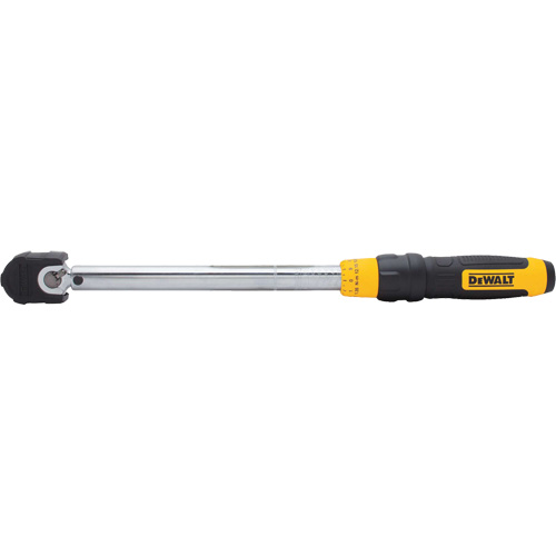 DEWALT DWMT75463 Micrometer Torque Wrench, Click, 3/8" Square Drive, 20 - 100 ft-lbs./27.11-135. 58 N.m