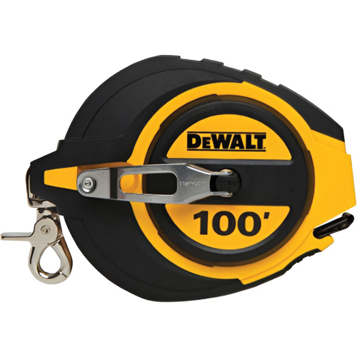 DEWALT DWHT34144 Long ruban &agrave; mesurer avec boîtier ferm&eacute;, 100', Marques de goujon Imp&eacute;rial