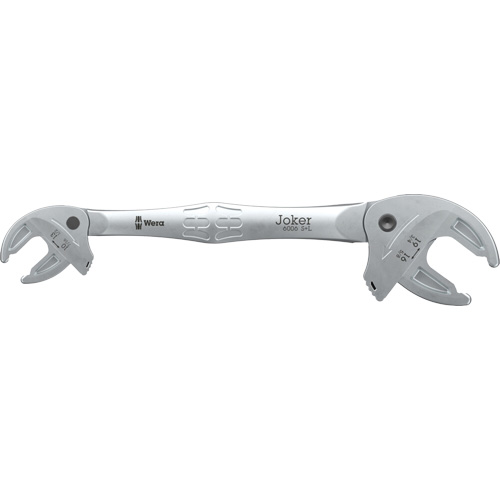 Wera Tools 05020332001 Joker S/L Self-Setting Double Open-End Spanner, 7/16" x 3/4", Plain