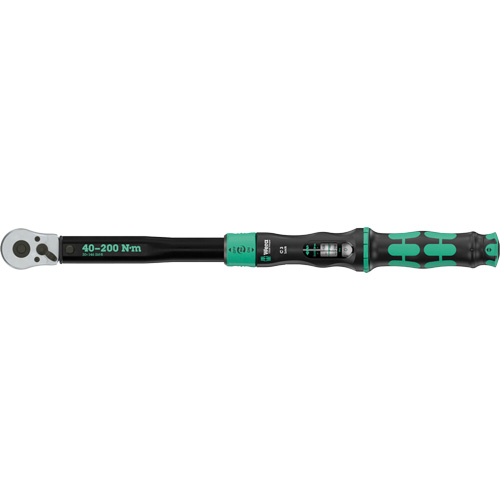 Wera Tools 05075692001 Cl&eacute; dynamom&eacute;trique Click-Torque Lock C 3 r&eacute;glable avec fonction Torque Lock, &agrave; cliquer, Entraînement 1/2" carr&eacute;, 30 - 146 lb-pi
