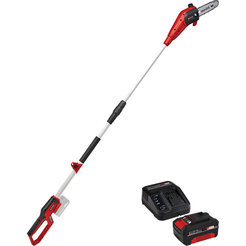 Einhell 3410583/4512132 Cordless Pole Chain Saw with 4Ah Battery & Charger Starter Kit