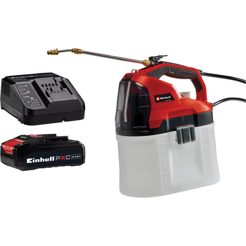 Einhell 3425221/4512131 18V Cordless Chemical Sprayer with 2.5Ah Battery & Charger Starter Kit, 253.6 oz. (7.5 L)