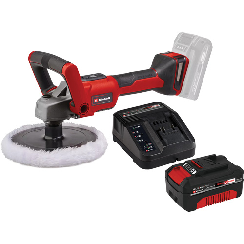 Einhell 2093325/4512132 Cordless Polisher-Orbital Sander with 4Ah PXC Battery & Charger Starter Kit