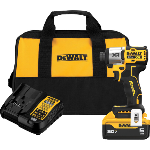 DEWALT DCF845P1 XR&reg; 3-Speed Brushless Cordless Impact Driver Kit, 20 V, 1/4" Socket
