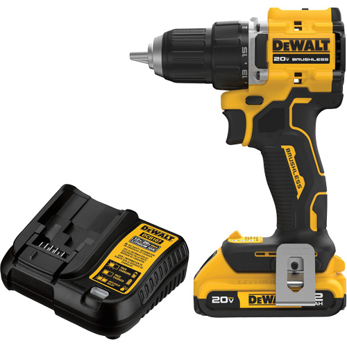 DEWALT DCD794D1 Ensemble visseuse-perceuse sans fil et sans balai ATOMIC COMPACT SERIES, Lithium-ion, 20 V, Mandrin 1/2"