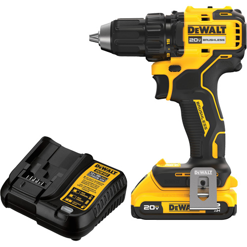 DEWALT DCD793D1 Ensemble de perceuse-visseuse sans fil et sans balai, Lithium-ion, 20 V, Mandrin 1/2"