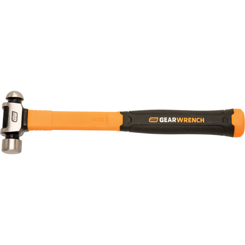 Gearwrench GWHFGBP8 Marteau &agrave; panne ronde, Poids de la t&ecirc;te 8 oz, Face Ordinaire/Poli, Prise Fibre de verre