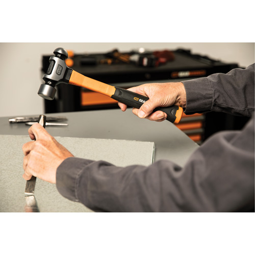 Gearwrench GWHFGBP32 Ball Pein Hammer, 32 oz. Head Weight, Plain/Polished Face, Fibreglass Handle