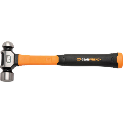 Gearwrench GWHFGBP24 Marteau &agrave; panne ronde, Poids de la t&ecirc;te 24 oz, Face Ordinaire/Poli, Prise Fibre de verre