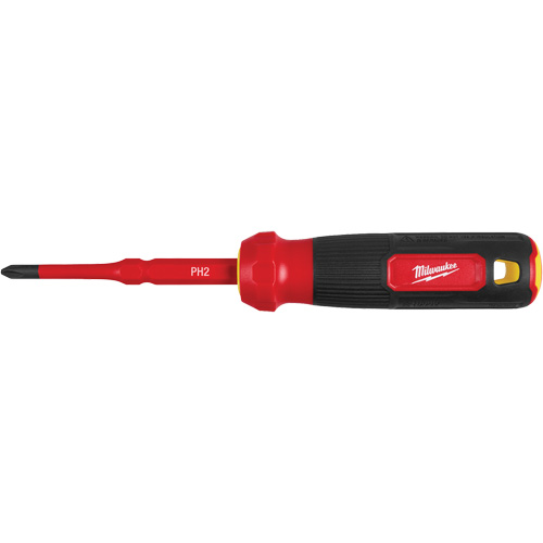 Milwaukee 48-22-2201 2-in-1 1000V Insulated Flip Shank Multi-Bit Screwdriver, 8-4/5" L, Cushion Grip Handle