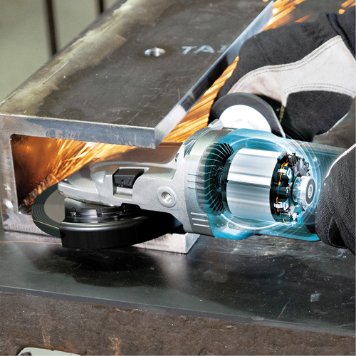 Makita GA056GZ Meuleuse &agrave; angle sans balai &agrave; t&ecirc;te plate XGT, Roue de 3-1/2", 40 V