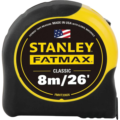Stanley Tools FMHT33826S FATMAX&reg; Tape Measure, 1-1/4" x 26'/8 m, Imperial & Metric Graduations