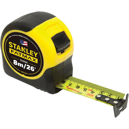 Stanley Tools FMHT33826S FATMAX&reg; Tape Measure, 1-1/4" x 26'/8 m, Imperial & Metric Graduations