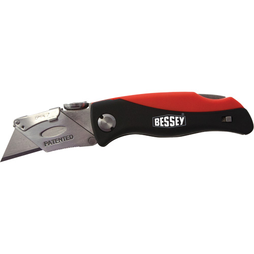 Bessey D-BKPH Couteau utilitaire pliant, 2-3/8" lame, poign&eacute;e en Plastique/Coussin&eacute;e