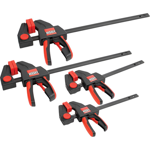 Bessey RES01 Ensemble de serre-joints &agrave; g&acirc;chette, moyen et grand formats (4 pi&egrave;ces), 12" (304,8 mm)/6" (152,4 mm)