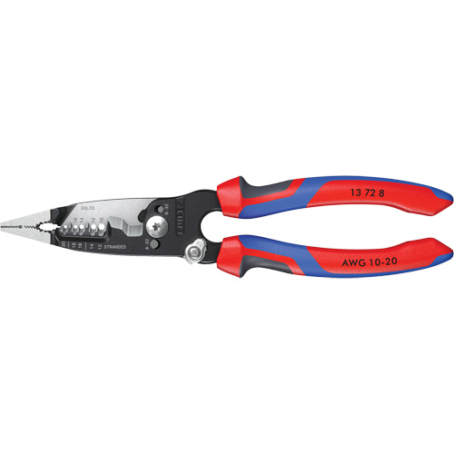 Knipex 13 72 8 SBA Pince &agrave; d&eacute;nuder forg&eacute;e avec poign&eacute;e KNIPEXTEND, 8" lo, 10 - 20 AWG