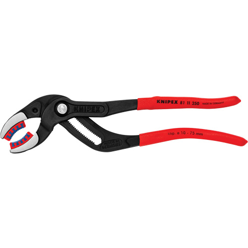Knipex 81 11 250 SBA Pipe Gripping Pliers with Replaceable Plastic Jaws, 10"