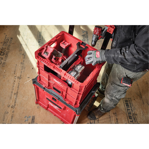 Milwaukee 48-22-8439 PACKOUT XL Crate, 15-3/4" x 18-5/8" x 15", Black/Red