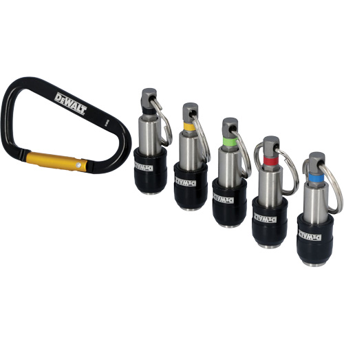 DEWALT DWAFHLDKC5 Jeu de porte-embouts avec anneau porte-cl&eacute;s 5 morceaux