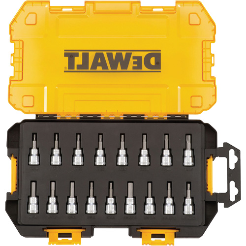 DEWALT DWMT73806 Jeu de douilles &agrave; embout avec DirectTorque, Prise 3/8", 17 mr