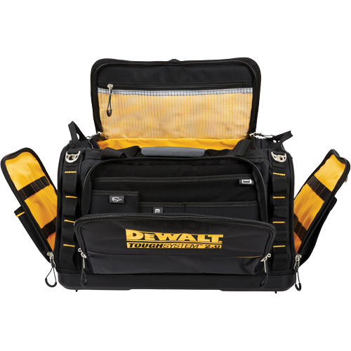 DEWALT DWST08350 Sac &agrave; outils de chantier ToughSystem 2.0 r&eacute;sistant &agrave; la salet&eacute;, 1680 Denier, 50 pochettes, Noir/Jaune