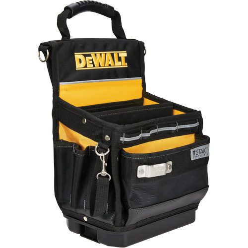 DEWALT DWST17624 Organisateur pour outils d&eacute;lectricien souple et imperm&eacute;able TSTAK, 1680 Denier, 25 pochettes, Noir/Jaune