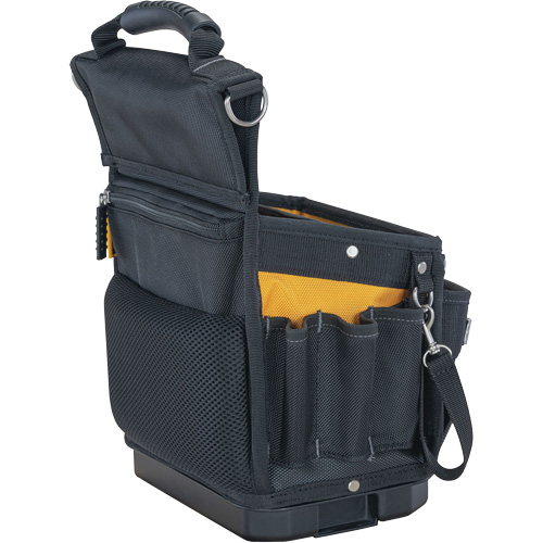 DEWALT DWST17624 Organisateur pour outils d&eacute;lectricien souple et imperm&eacute;able TSTAK, 1680 Denier, 25 pochettes, Noir/Jaune