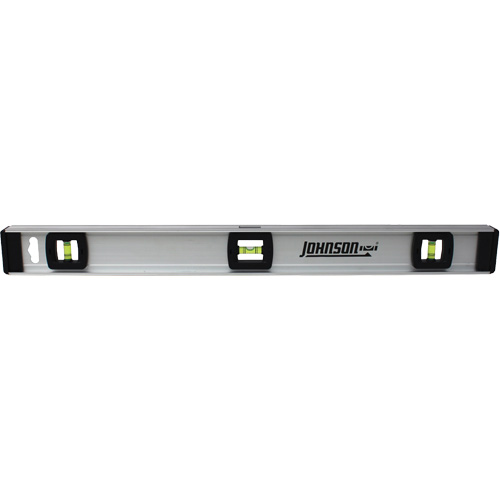 Johnson 1300-2400 Contractor's Level with Rule, I-Beam, 2' L, Aluminum, 3, Non-Magnetic