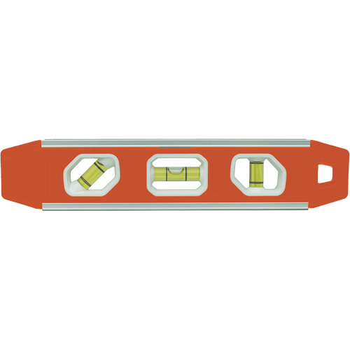 Johnson 1421-0900 Reinforced Torpedo Level, 9" L, Aluminum, 3 Vials, Magnetic