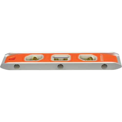 Johnson 1435-0900 Glo-View&reg; Torpedo Level, 9" L, Aluminum, 3 Vials, Magnetic