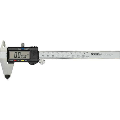 Johnson 1889-0600 Pied &agrave; coulisse num&eacute;rique, R&eacute;solution de 0,0005" (0,01 mm), 0" - 6" (0 mm - 150 mm) gamme de mesure