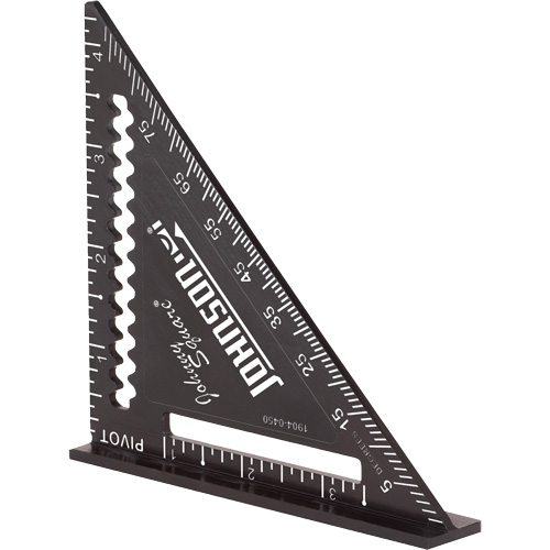 Johnson 1904-0450 &eacute;querre de finition grav&eacute;e au laser Johnny Square&reg; de 4,5 po