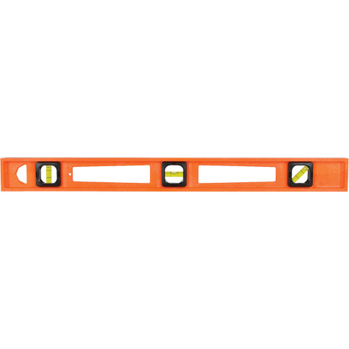 Johnson 7724-O Orange Structo-Cast&reg; Contractor's Level, I-Beam, 2' L, 3, Non-Magnetic